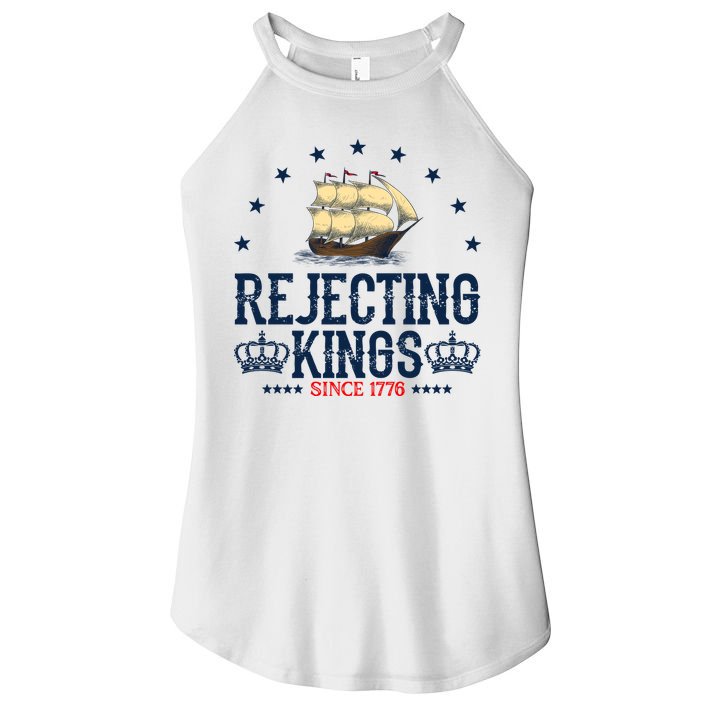 Rejecting Kings Since 1776 Vintage Patriotic No Kings Women's Perfect Tri Rocker Tank