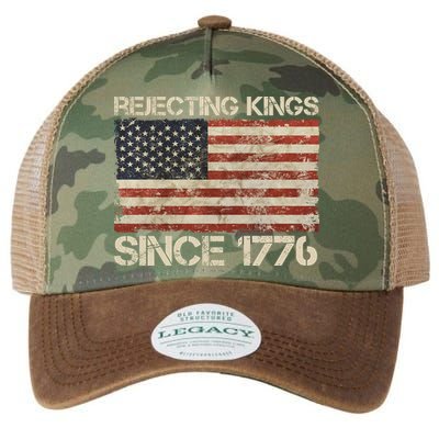 Rejecting Kings Since 1776 American Vintage Flag Legacy Tie Dye Trucker Hat