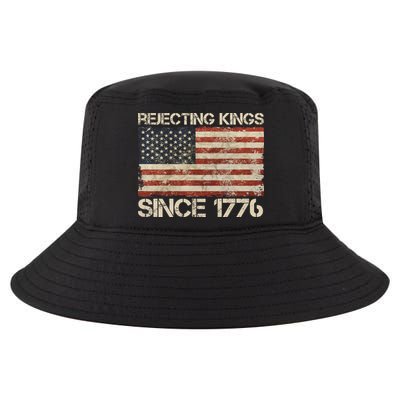 Rejecting Kings Since 1776 American Vintage Flag Cool Comfort Performance Bucket Hat