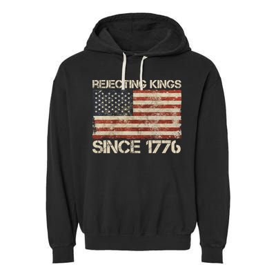 Rejecting Kings Since 1776 American Vintage Flag Garment-Dyed Fleece Hoodie