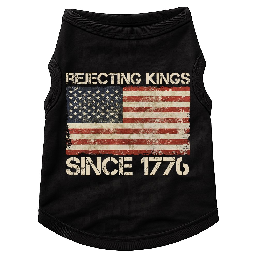Rejecting Kings Since 1776 American Vintage Flag Doggie Tank