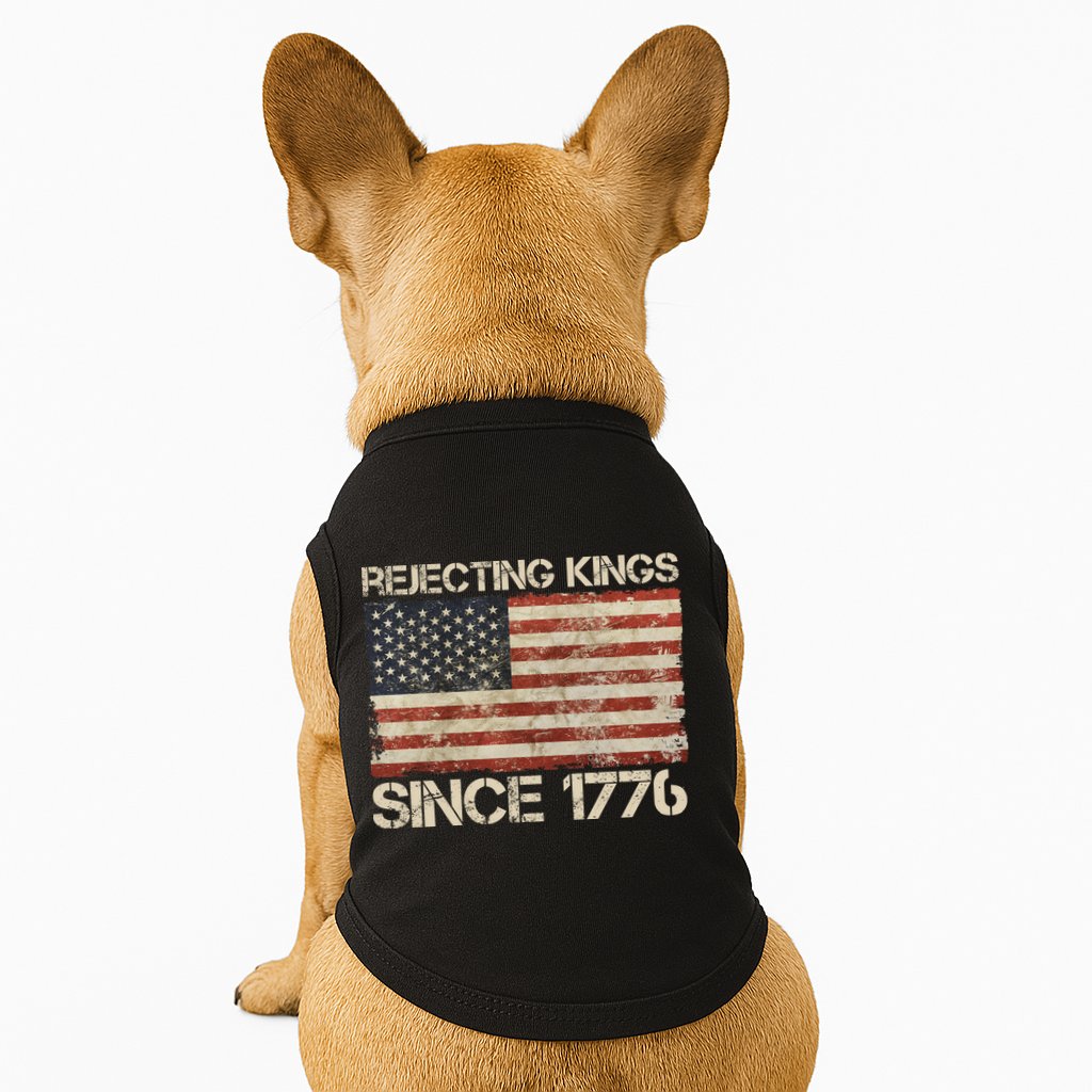Rejecting Kings Since 1776 American Vintage Flag Doggie Tank