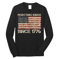 Rejecting Kings Since 1776 American Vintage Flag Long Sleeve Shirt