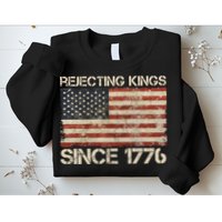Rejecting Kings Since 1776 American Vintage Flag Sweatshirt