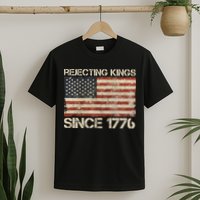 Rejecting Kings Since 1776 American Vintage Flag T-Shirt