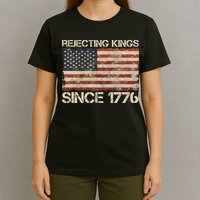 Rejecting Kings Since 1776 American Vintage Flag T-Shirt
