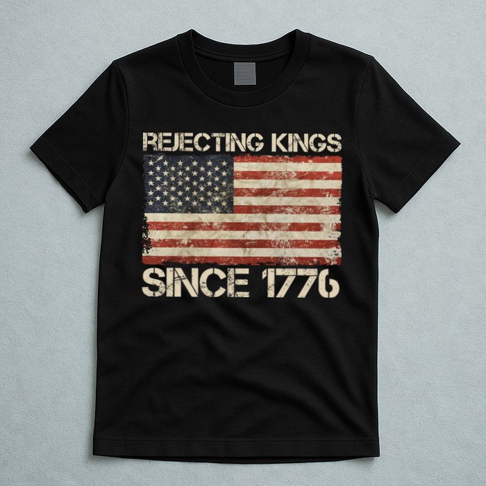 Rejecting Kings Since 1776 American Vintage Flag T-Shirt