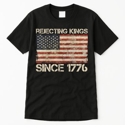 Rejecting Kings Since 1776 American Vintage Flag Tall T-Shirt