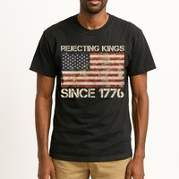Rejecting Kings Since 1776 American Vintage Flag Tall T-Shirt