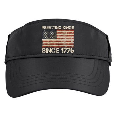 Rejecting Kings Since 1776 American Vintage Flag Adult Drive Performance Visor