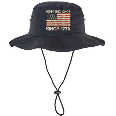 Rejecting Kings Since 1776 American Vintage Flag Bucket Hat