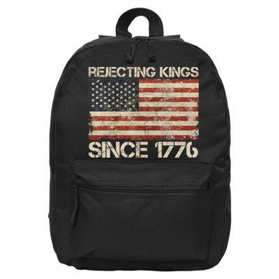Rejecting Kings Since 1776 American Vintage Flag 16 in Basic Backpack