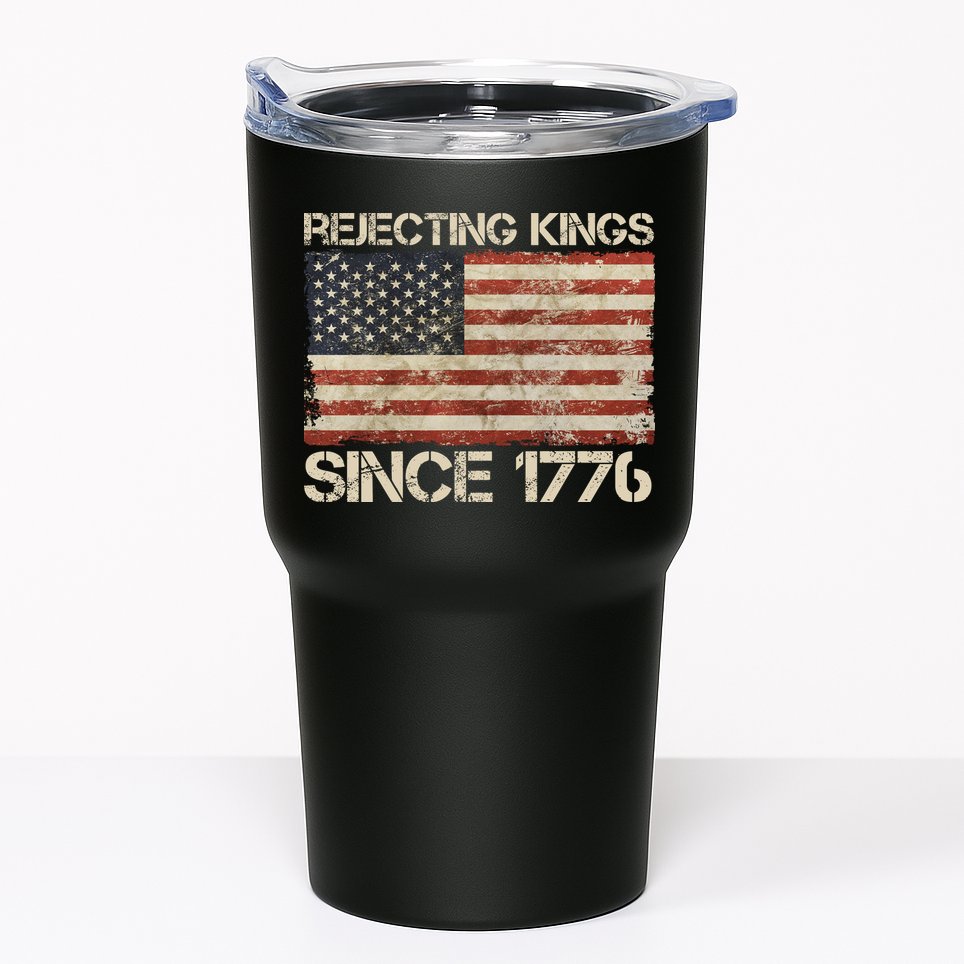 Rejecting Kings Since 1776 American Vintage Flag Tumbler