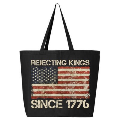 Rejecting Kings Since 1776 American Vintage Flag 25L Jumbo Tote