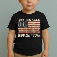 Rejecting Kings Since 1776 American Vintage Flag Toddler T-Shirt
