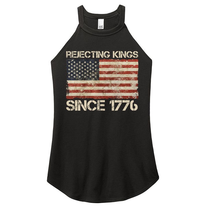 Rejecting Kings Since 1776 American Vintage Flag Women's Perfect Tri Rocker Tank