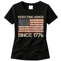 Rejecting Kings Since 1776 American Vintage Flag Womens T-Shirt