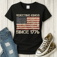 Rejecting Kings Since 1776 American Vintage Flag Womens T-Shirt