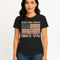 Rejecting Kings Since 1776 American Vintage Flag Womens T-Shirt