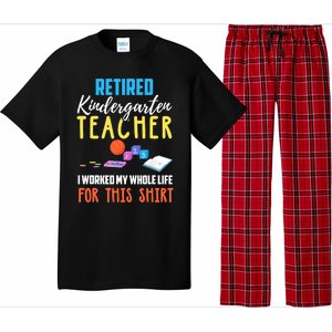 Retired Kindergarten Teacher Funny Retirement Gift Pajama Set