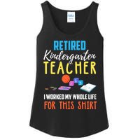 Retired Kindergarten Teacher Funny Retirement Gift Ladies Essential Tank