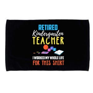 Retired Kindergarten Teacher Funny Retirement Gift Microfiber Hand Towel