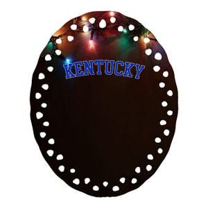 Retro Kentucky Throwback Design Classic Ceramic Oval Ornament