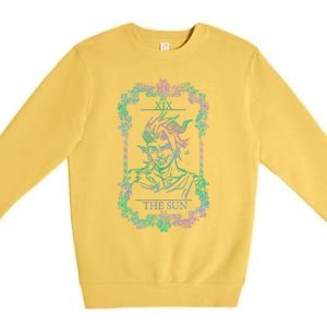 Retro Karlach The Sun Funny Karlach Tarot Card BaldurS Gate 3 Premium Crewneck Sweatshirt