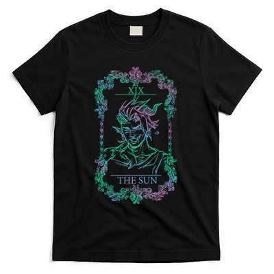 Retro Karlach The Sun Funny Karlach Tarot Card BaldurS Gate 3 T-Shirt
