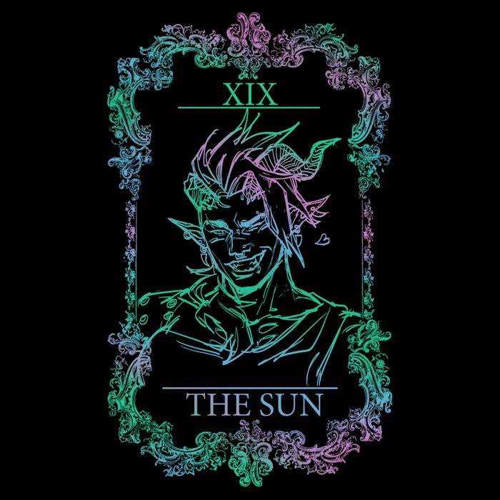 Retro Karlach The Sun Funny Karlach Tarot Card BaldurS Gate 3 Drawstring Bag