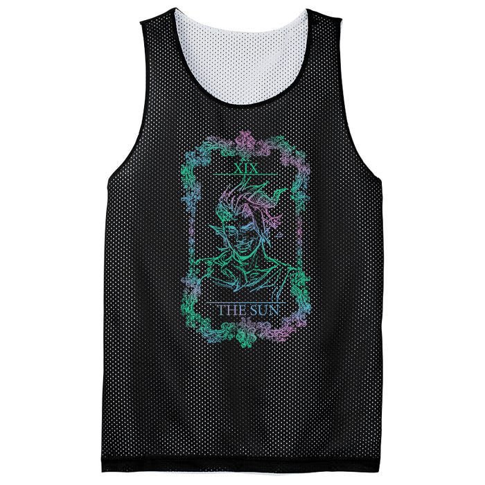 Retro Karlach The Sun Funny Karlach Tarot Card BaldurS Gate 3 Mesh Reversible Basketball Jersey Tank