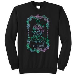 Retro Karlach The Sun Funny Karlach Tarot Card BaldurS Gate 3 Tall Sweatshirt