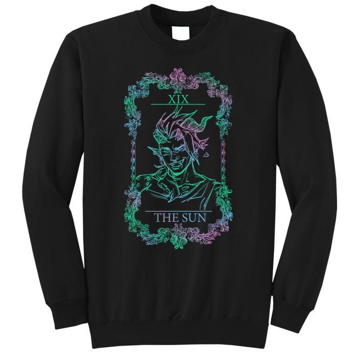 Retro Karlach The Sun Funny Karlach Tarot Card BaldurS Gate 3 Tall Sweatshirt