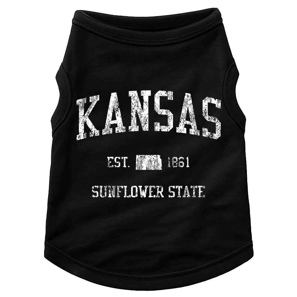Retro Kansas Vintage Sports Design Doggie Tank