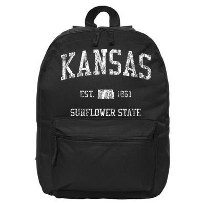 Retro Kansas Vintage Sports Design 16 in Basic Backpack