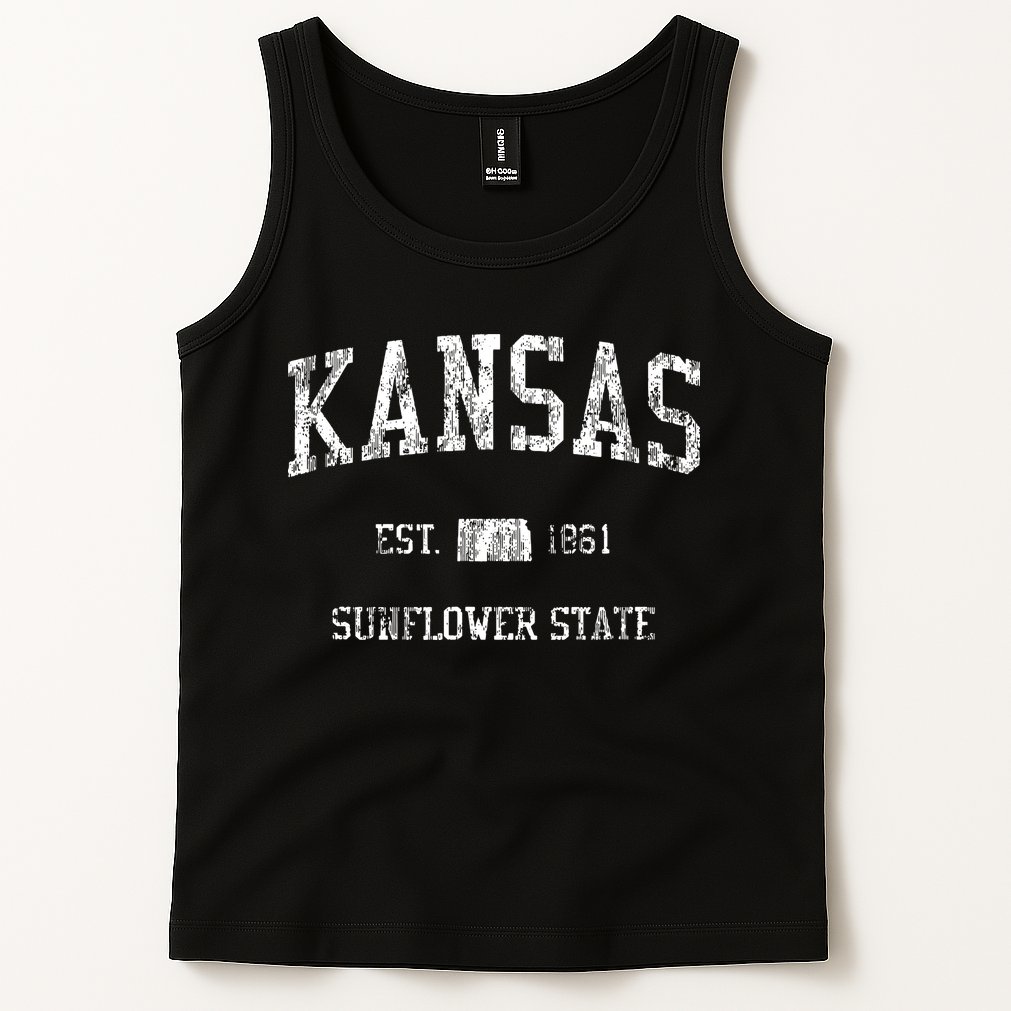 Retro Kansas Vintage Sports Design Tank Top