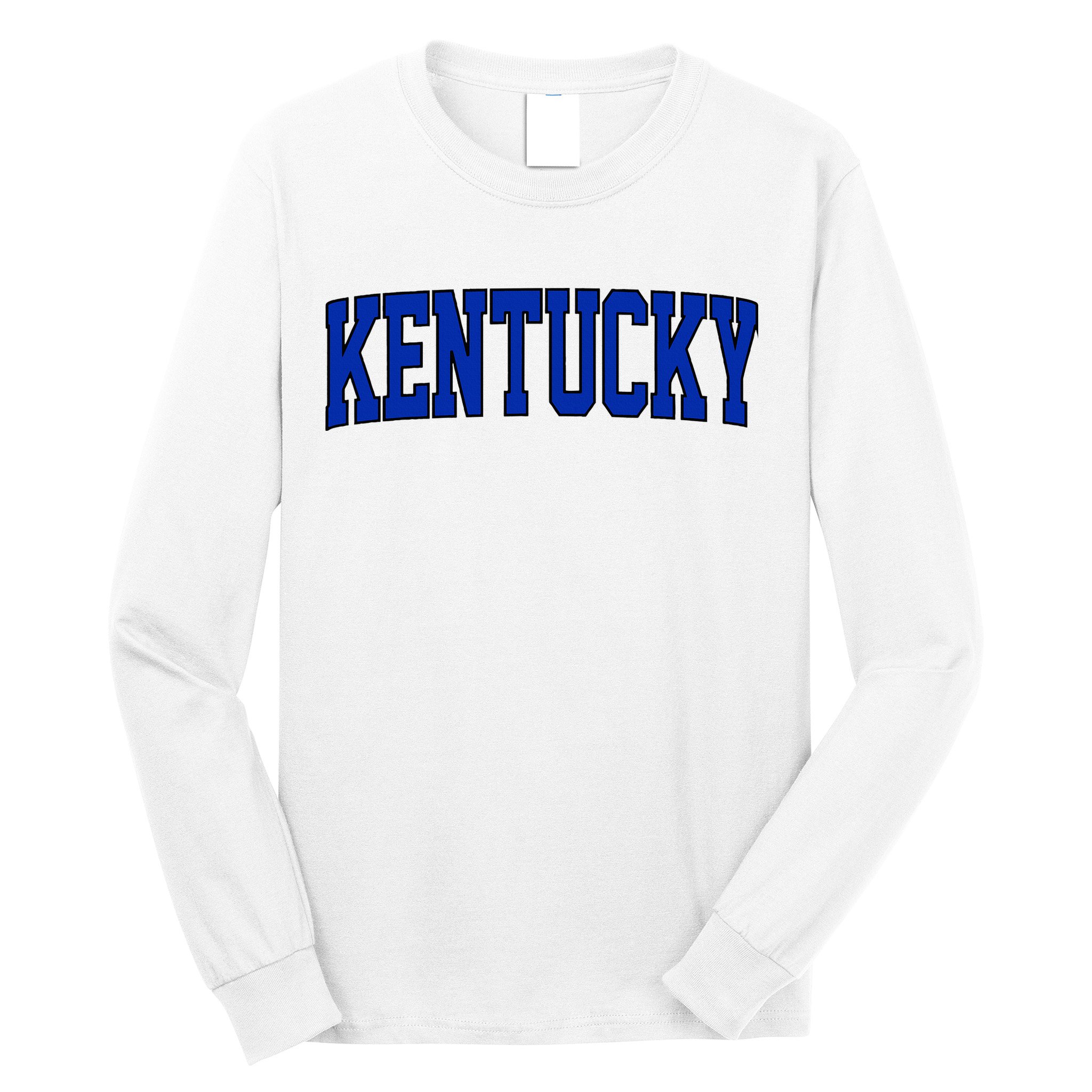 Retro Kentucky Vintage Kentucky Blue Throwback Classic Long Sleeve Shirt