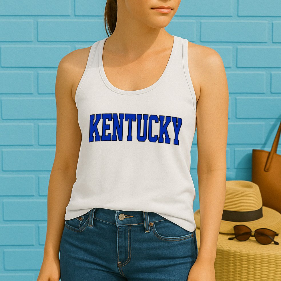 Retro Kentucky Vintage Kentucky Blue Throwback Classic Womens Tank Top
