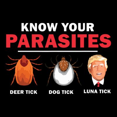 Retro Know Your Parasites Luna Tick Anti Trump 45 Gift T-Shirt