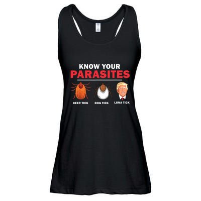 Retro Know Your Parasites Luna Tick Anti Trump 45 Gift Ladies Essential Flowy Tank