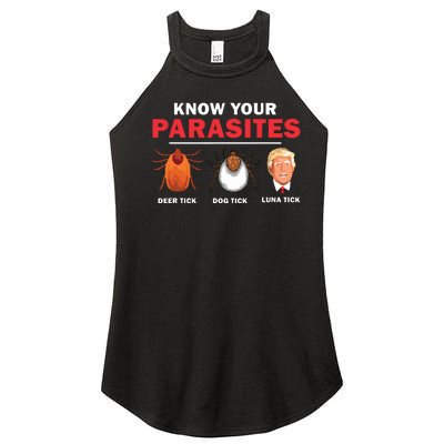 Retro Know Your Parasites Luna Tick Anti Trump 45 Gift Women’s Perfect Tri Rocker Tank