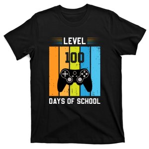 Retro Level 100 Days Of School Gamer Video Games T-Shirt