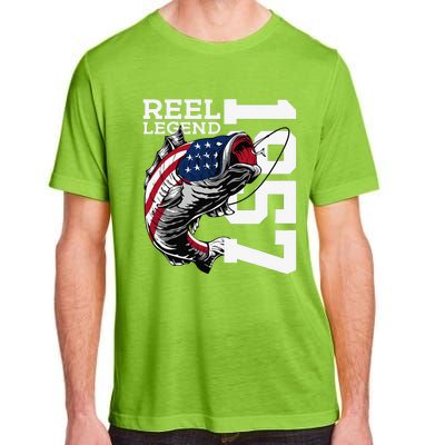 Reel Legend 1957 Fishing 66 Years Angler 66th Birthday Adult ChromaSoft Performance T-Shirt