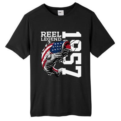 Reel Legend 1957 Fishing 66 Years Angler 66th Birthday Tall Fusion ChromaSoft Performance T-Shirt