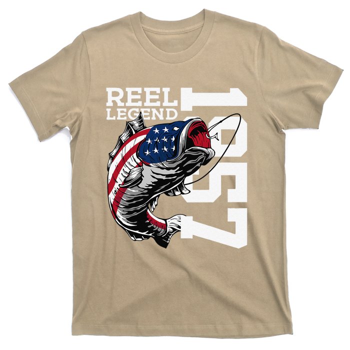 Reel Legend 1957 Fishing 66 Years Angler 66th Birthday T-Shirt