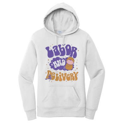 Retro Labor And Delivery Halloween Nursing Student Grad Women's Pullover Hoodie