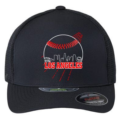 Retro Los Angeles Skyline Baseball Flexfit Unipanel Trucker Cap