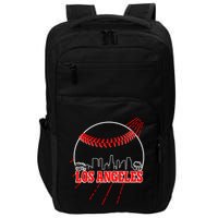 Retro Los Angeles Skyline Baseball Impact Tech Backpack