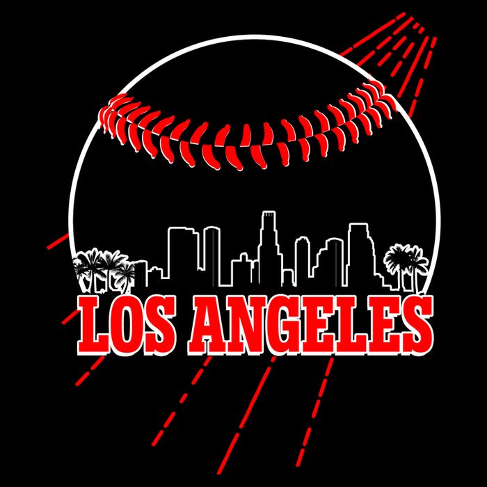 Retro Los Angeles Skyline Baseball Impact Tech Backpack