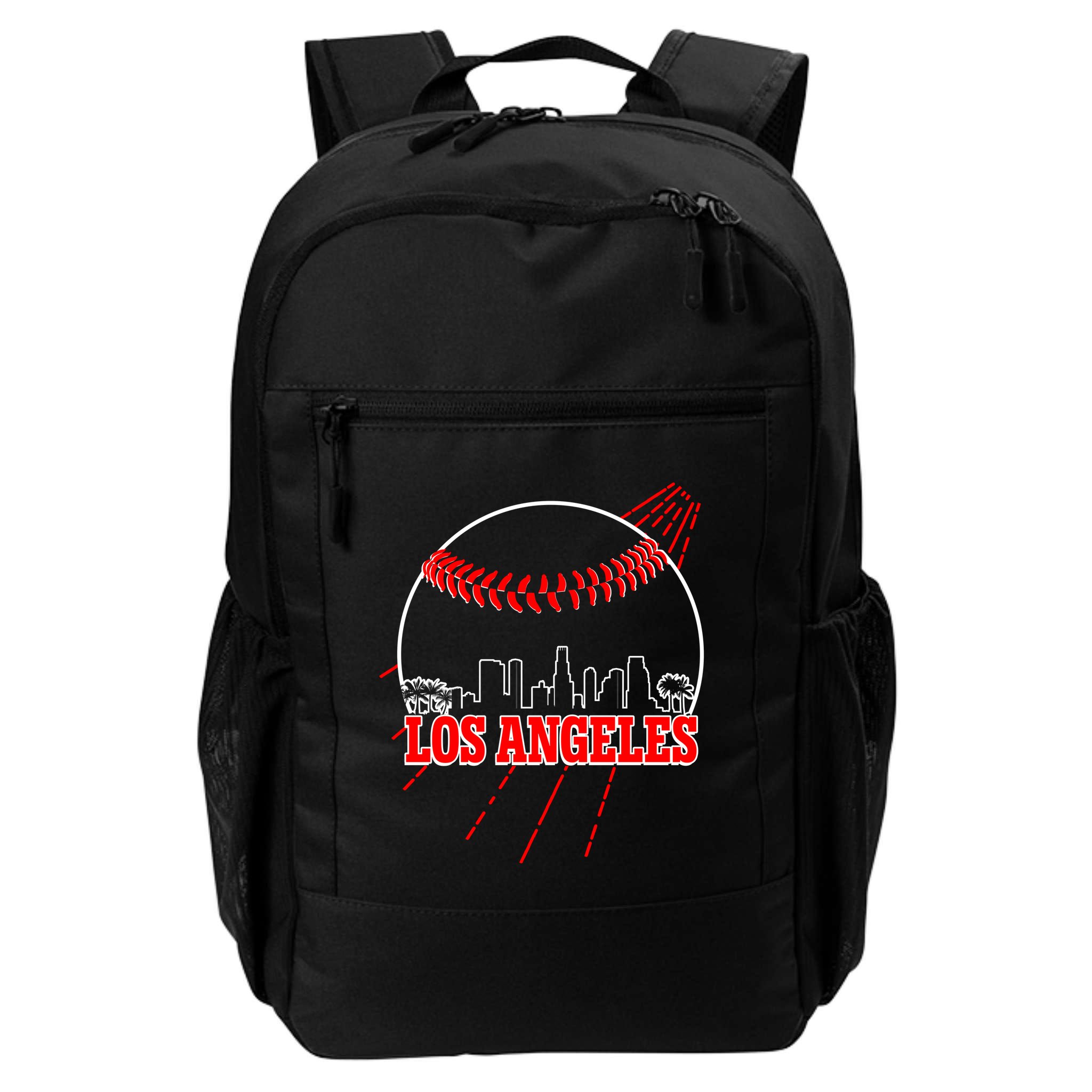 Retro Los Angeles Skyline Baseball Backpack